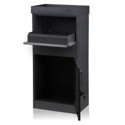 Zelsius Paketbriefkasten Pluto | Pulverbeschichteter Stahl | RAL7016 Anthrazit Mit Diebstahlsperre -Camping Store pbk3 paketbriefkasten bild3 2000px neu 1280x1280