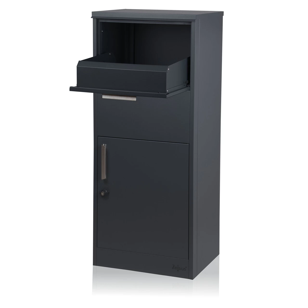 Zelsius Paketbriefkasten Jupiter | Pulverbeschichteter Stahl | RAL7016 Anthrazit Mit Diebstahlsperre 6 Zelsius Paketbriefkasten Jupiter | Pulverbeschichteter Stahl | RAL7016 Anthrazit Mit Diebstahlsperre – Bild 4
