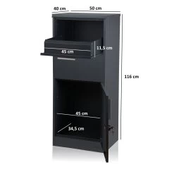 Zelsius Paketbriefkasten Jupiter | Pulverbeschichteter Stahl | RAL7016 Anthrazit Mit Diebstahlsperre 12 Zelsius Paketbriefkasten Jupiter | Pulverbeschichteter Stahl | RAL7016 Anthrazit Mit Diebstahlsperre -Camping Store pbk4 paketbriefkasten massbild 2000px 1280x1280