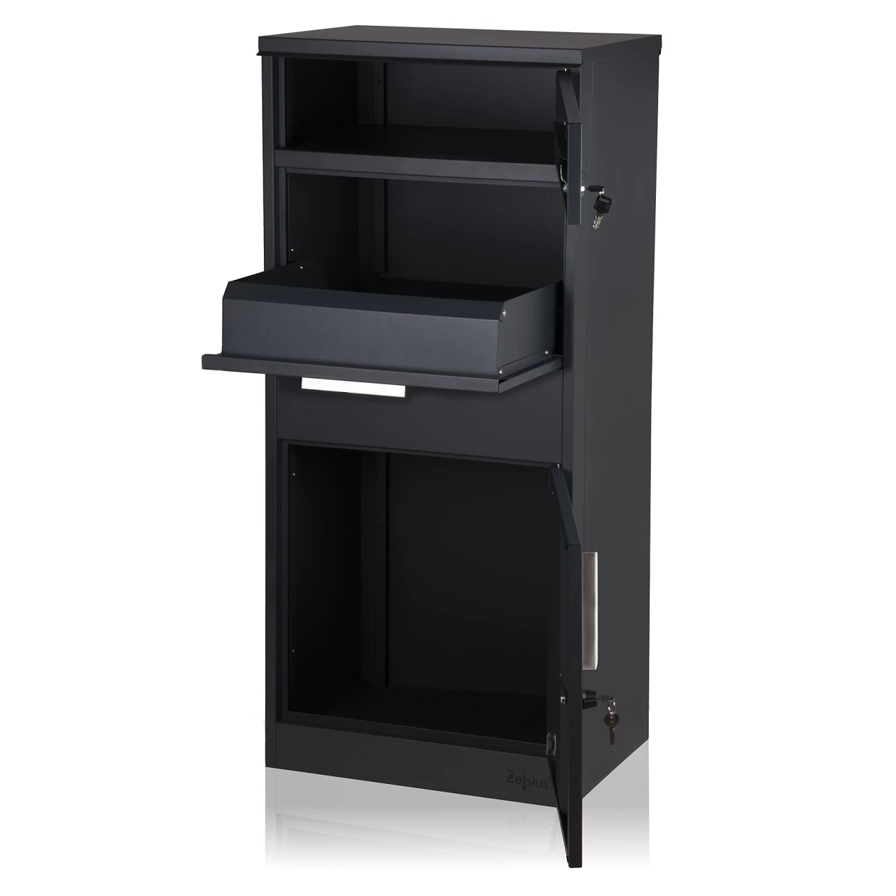 Zelsius Paketbriefkasten Neptun | Pulverbeschichteter Stahl | RAL7016 Anthrazit Mit Diebstahlsperre 7 Zelsius Paketbriefkasten Neptun | Pulverbeschichteter Stahl | RAL7016 Anthrazit Mit Diebstahlsperre – Bild 5