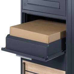 Zelsius Paketbriefkasten Terra, Pulverbeschichteter Stahl, RAL7016 Und Holzoptik, Diebstahlsperre -Camping Store pbk6 paketbriefkasten bild5 2000px 1280x1280