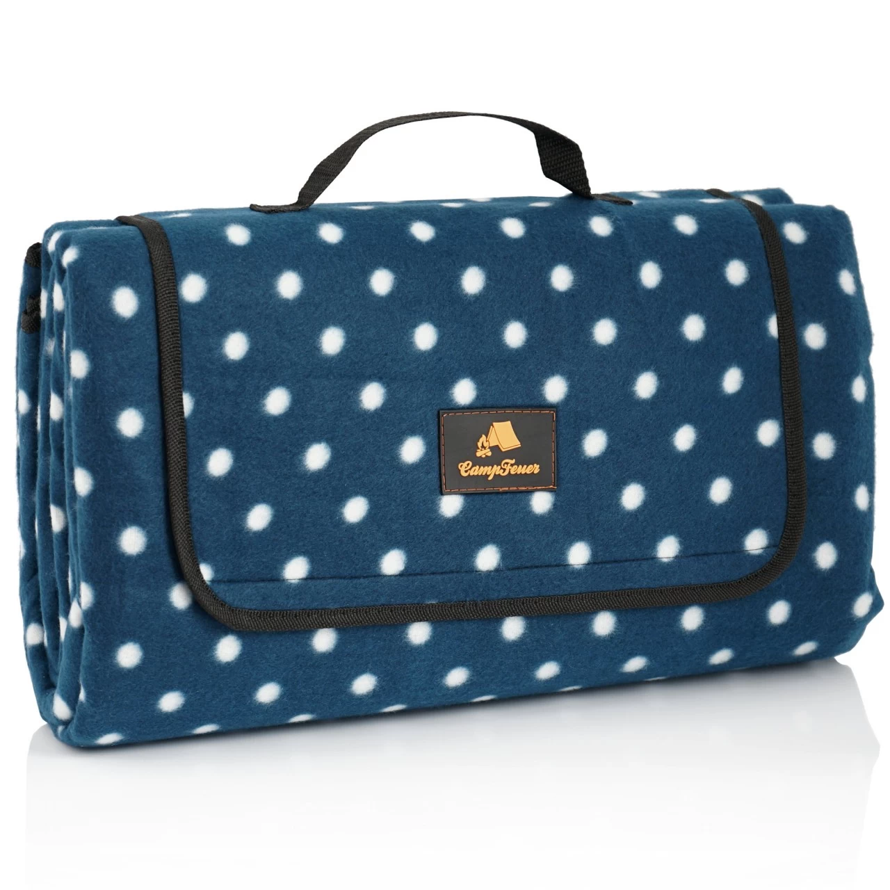 CampFeuer Picknickdecke 200x200 Cm | Blau | Muster: Punkte 3 CampFeuer Picknickdecke 200x200 Cm | Blau | Muster: Punkte