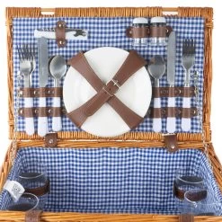 CampFeuer Picknickkorb 4 Personen Mit Geschirr-Set, 29-teilig, Weidenkorb Mit Kunstlederriemen -Camping Store piniko1 weidenkorb picknickkorb bild2 2000px 1280x1280