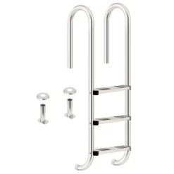 Zelsius Edelstahl Poolleiter Mit 3 Stufen | 50 X 26,5 X 132 Cm
