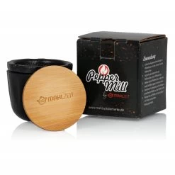 Mahlzeit Gusseisen Pfeffermühle Peppermill, Ø 7,5 X (H) 8 Cm, Mit Bambusdeckel -Camping Store pm1 gusseisen pfeffermuehle bild6 2000px 1280x1280