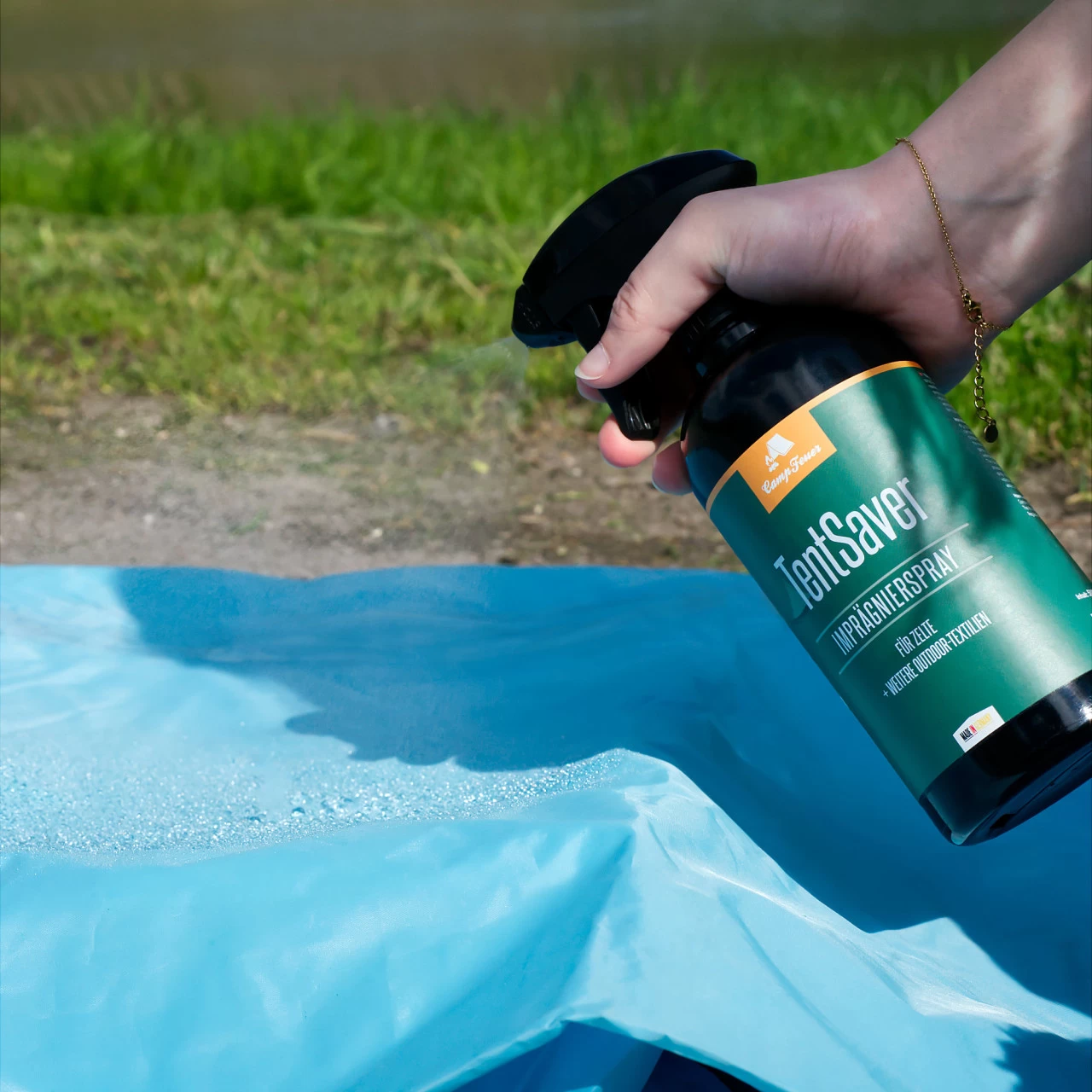 CampFeuer Imprägnierspray TentSaver | 500 Ml | Für Zelt, Pavillon, Transporttasche, Strandmuschel 4 CampFeuer Imprägnierspray TentSaver | 500 Ml | Für Zelt, Pavillon, Transporttasche, Strandmuschel – Bild 2