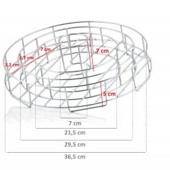 BBQ-Toro Edelstahl 3-In-1 Rippchen Und Hähnchenkeulen Halter Mit Auffangschale -Camping Store roasty rib rack bild5 2000px 1280x1280