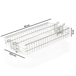 BBQ-Toro Edelstahl Grillkorb Für Drehspieß, Flachkorb Höhenverstellbar -Camping Store ron4 rondell bild3 2000px 1280x1280