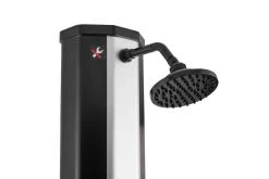 Zelsius Solardusche Melton | 60 Liter | Schwarz, Silber | Mit Wasserhahn Und Fußdusche Bis Max. 60°C -Camping Store sodu4s solardusche bild9 2000px v2 1280x1280