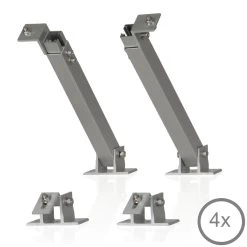 Zelsius Universal Solarmodul Halterung, Verstellbarer Winkel, Aluminium Montageset Für Vier Panele -Camping Store somo1 set4 solarhalterung bild2 2000px 1280x1280