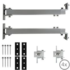 Zelsius Universal Solarmodul Halterung, Verstellbarer Winkel, Aluminium Montageset Für Vier Panele -Camping Store somo1 set4 solarhalterung bild3 2000px 1280x1280