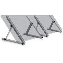 Zelsius Aluminium Solarmodul Halterung, Von 0 Bis 90 Grad, Für Zwei Panele, Stützstange 56 Cm