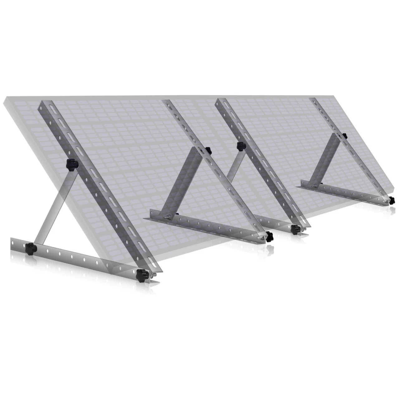 Zelsius Aluminium Solarmodul Halterung, Von 0 Bis 90 Grad, Für Zwei Panele, Stützstange 56 Cm 3 Zelsius Aluminium Solarmodul Halterung, Von 0 Bis 90 Grad, Für Zwei Panele, Stützstange 56 Cm