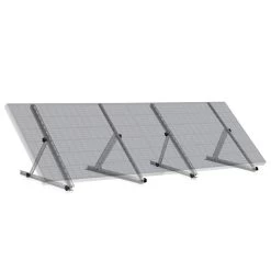 Zelsius Aluminium Solarmodul Halterung, Von 0 Bis 90 Grad, Für Zwei Panele, Stützstange 71 Cm