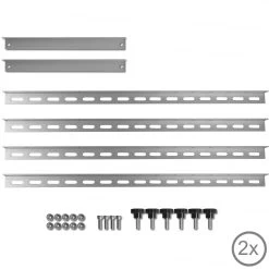 Zelsius Aluminium Solarmodul Halterung, Von 0 Bis 90 Grad, Für Zwei Panele, Stützstange 71 Cm -Camping Store somo2b set2 solarpanelhalterung bild3 2000px 1280x1280