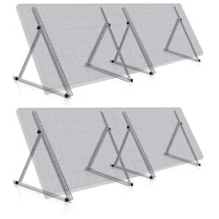 Zelsius Aluminium Solarmodul Halterung, Von 0 Bis 90 Grad, Für Vier Panele, Stützstange 104 Cm