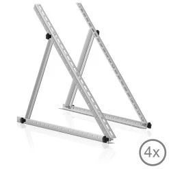 Zelsius Aluminium Solarmodul Halterung, Von 0 Bis 90 Grad, Für Vier Panele, Stützstange 104 Cm -Camping Store somo2c set4 solarpanelhalterung bild2 2000px 1280x1280