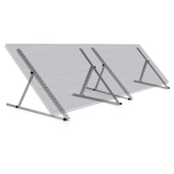 Zelsius Aluminium Solarmodul Halterung, Von 0 Bis 90 Grad, Für Zwei Panele, Stützstange 114 Cm