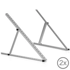 Zelsius Aluminium Solarmodul Halterung, Von 0 Bis 90 Grad, Für Zwei Panele, Stützstange 114 Cm -Camping Store somo2d set2 solarpanelhalterung bild2 2000px 1280x1280