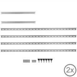 Zelsius Aluminium Solarmodul Halterung, Von 0 Bis 90 Grad, Für Zwei Panele, Stützstange 114 Cm -Camping Store somo2d set2 solarpanelhalterung bild3 2000px 1280x1280