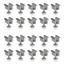 Zelsius Universal Aluminium Mittelklemme Für Solarpanele, 20 Stück Solarmodul Verbindung, T-Form