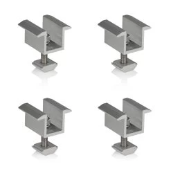 Zelsius Universal Aluminium Mittelklemme Für Solarpanele, 4 Stück Solarmodul Verbindung, T-Form