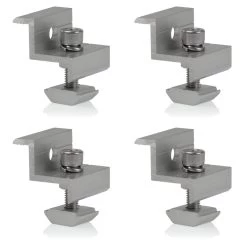 Zelsius Universal Aluminium Endklemme Für Solarpanele, 4 Stück Solarmodul Verbindung, Z-Form