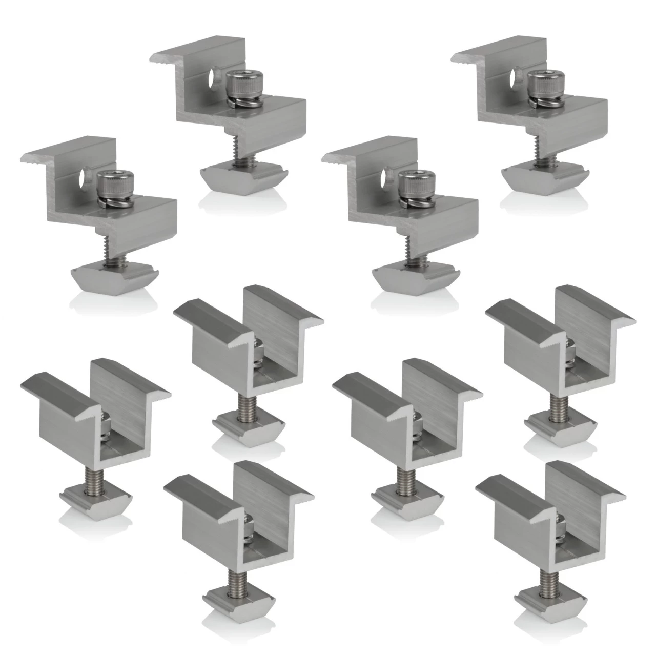 Zelsius Universal Befestigungsset Solarpanele, 10-teilige Solarmodul Verbindung, Mittel- & Endklemme 3 Zelsius Universal Befestigungsset Solarpanele, 10-teilige Solarmodul Verbindung, Mittel- & Endklemme