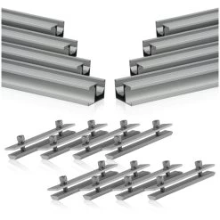 Zelsius Universal Aluminium Montageschienen Set Für Solaranlagen, 16-teilig, Aluprofil