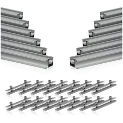 Zelsius Universal Aluminium Montageschienen Set Für Solaranlagen, 28-teilig, Aluprofil