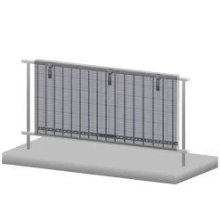 Zelsius Solarmodul Balkonhalterung Set Für Solarpanele, Set Für Senkrechte Solarpanelmontage