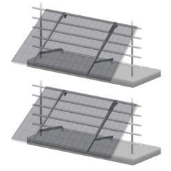 Zelsius Universal Solarmodul Balkonhalterung Set Für 2 Solarpanele, Verstellbarer Winkel, Montageset