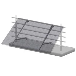 Zelsius Universal Solarmodul Balkon Halterung Set Mit Verstellbarem Winkel, Aluminium Montageset