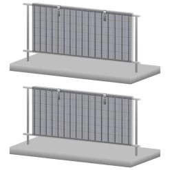 Zelsius Solarmodul Balkonhalterung Set Für 2 Solarpanele, Set Für Senkrechte Solarpanelmontage