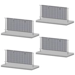 Zelsius Solarmodul Balkonhalterung Set Für 4 Solarpanele, Set Für Senkrechte Solarpanelmontage