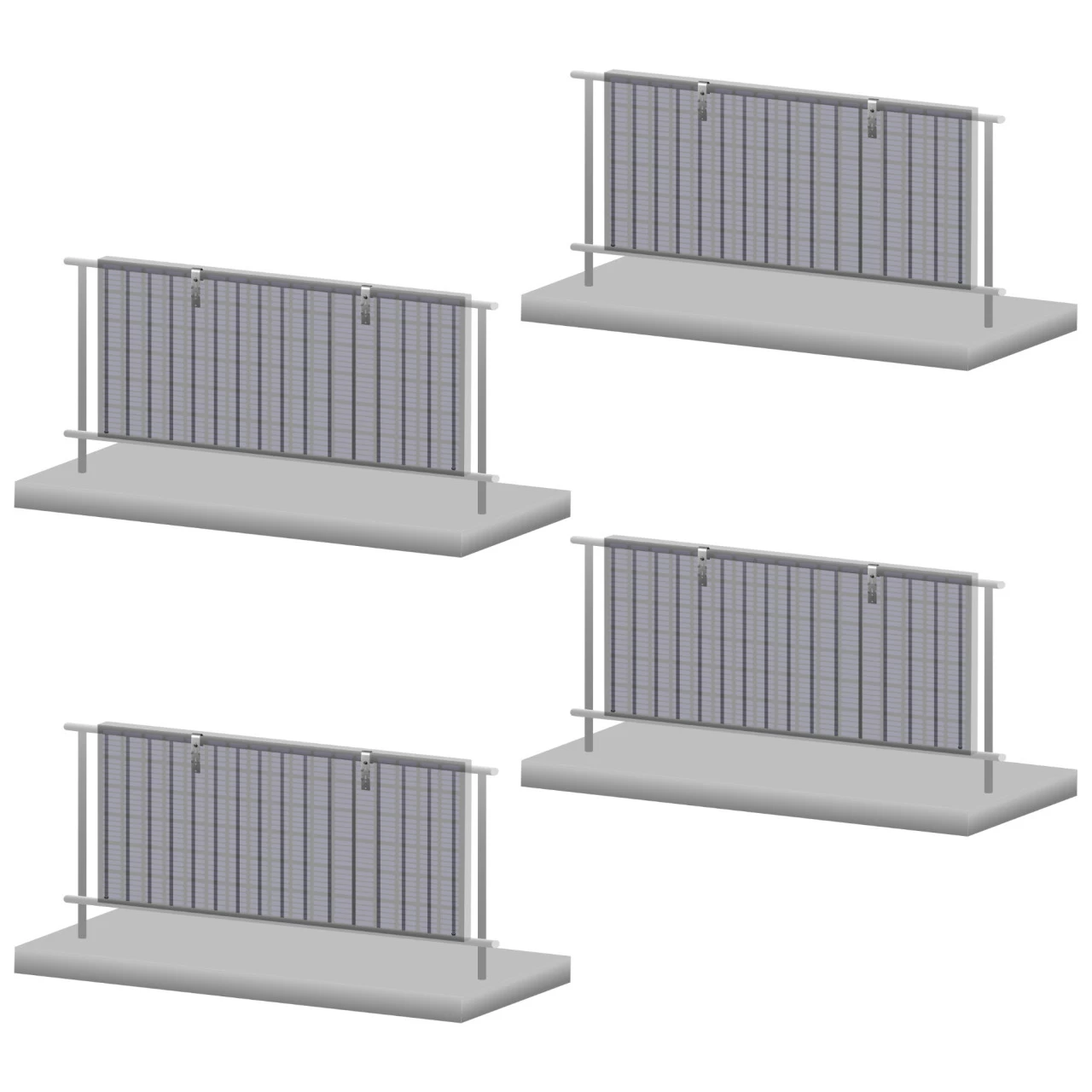 Zelsius Solarmodul Balkonhalterung Set Für 4 Solarpanele, Set Für Senkrechte Solarpanelmontage 3 Zelsius Solarmodul Balkonhalterung Set Für 4 Solarpanele, Set Für Senkrechte Solarpanelmontage