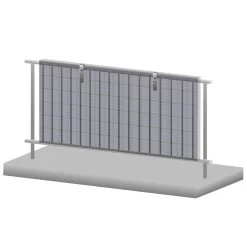 Zelsius Solarmodul Balkonhalterung Set Für 1 Solarpanel, Set Für Senkrechte Solarpanelmontage