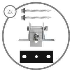 Zelsius Solarmodul Halterungen 2 Stück | 10,5 X 4 X 5,2 - 9,5 Cm | Dachhaken Für PV Module -Camping Store somo9 solarhalterung angewinkelt bild4 neu 2000px 1280x1280