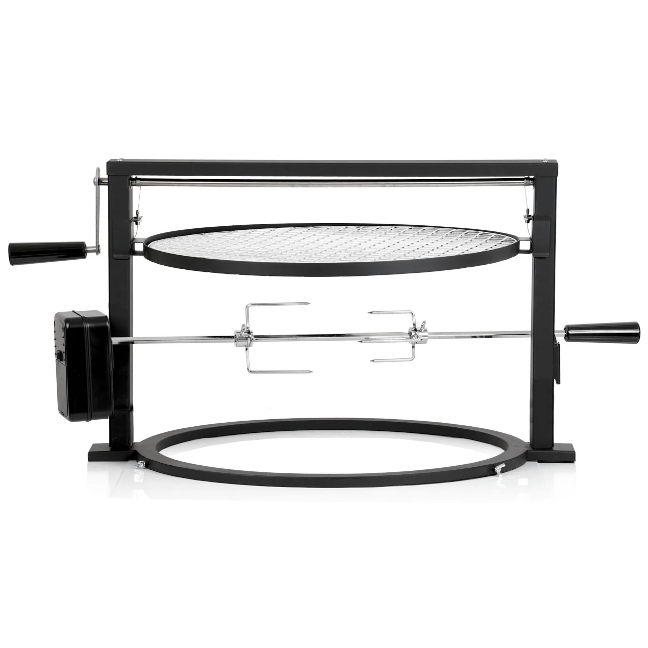 BBQ-Toro Grillspieß Set Mit Grillrost | Rotisserie Grillaufsatz Für Kugelgrill 7 BBQ-Toro Grillspieß Set Mit Grillrost | Rotisserie Grillaufsatz Für Kugelgrill – Bild 5