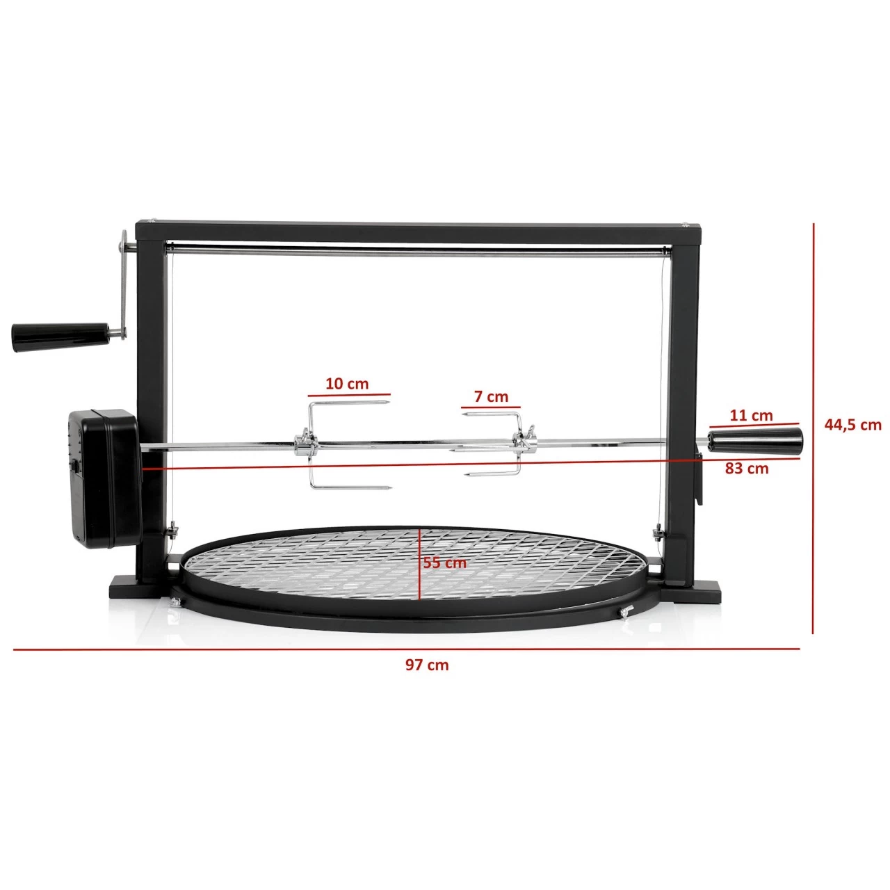 BBQ-Toro Grillspieß Set Mit Grillrost | Rotisserie Grillaufsatz Für Kugelgrill 5 BBQ-Toro Grillspieß Set Mit Grillrost | Rotisserie Grillaufsatz Für Kugelgrill – Bild 3