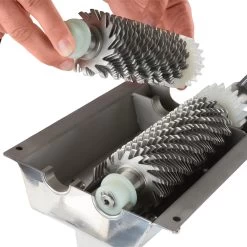 Mahlzeit Edelstahl Steaker Mit Handkurbel, Fleischzartmacher Mit 54 Klingen, Große Öffnung 13x3cm -Camping Store steak1 steaker bild4 2000px 1280x1280