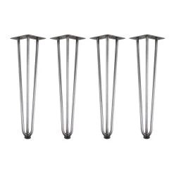 Zelsius Hairpin Legs, 4er Set, 45 Cm, Rohstahl, Tischbeine Aus Stahl 3 Streben