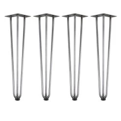Zelsius Hairpin Legs, 4er Set, 60 Cm, Rohstahl, Tischbeine Aus Stahl 3 Streben