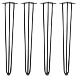 Zelsius Hairpin Legs, 4er Set, 71 Cm, Schwarz, Tischbeine Aus Stahl