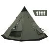 CampFeuer Tipi Zelt Spirit Für 4 Personen | Olivgrün | 3000 Mm Wassersäule -Camping Store tipi 3 oliv campingzelt mit anzahl 2000px 1280x1280