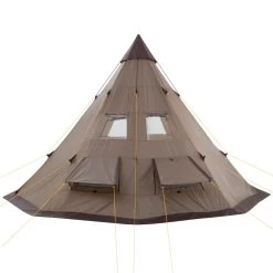 CampFeuer Tipi Zelt Spirit Für 4 Personen | Braun | 3000 Mm Wassersäule -Camping Store tipi braun campingzelt bild4 big 1280x1280