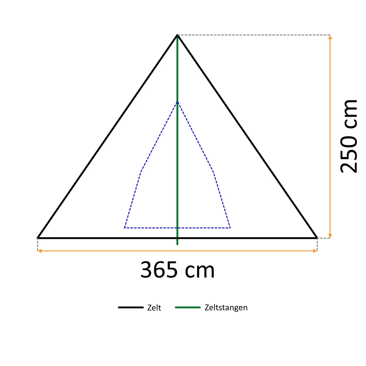 CampFeuer Tipi Zelt Spirit Für 4 Personen | Grau | 3000 Mm Wassersäule 5 CampFeuer Tipi Zelt Spirit Für 4 Personen | Grau | 3000 Mm Wassersäule – Bild 3