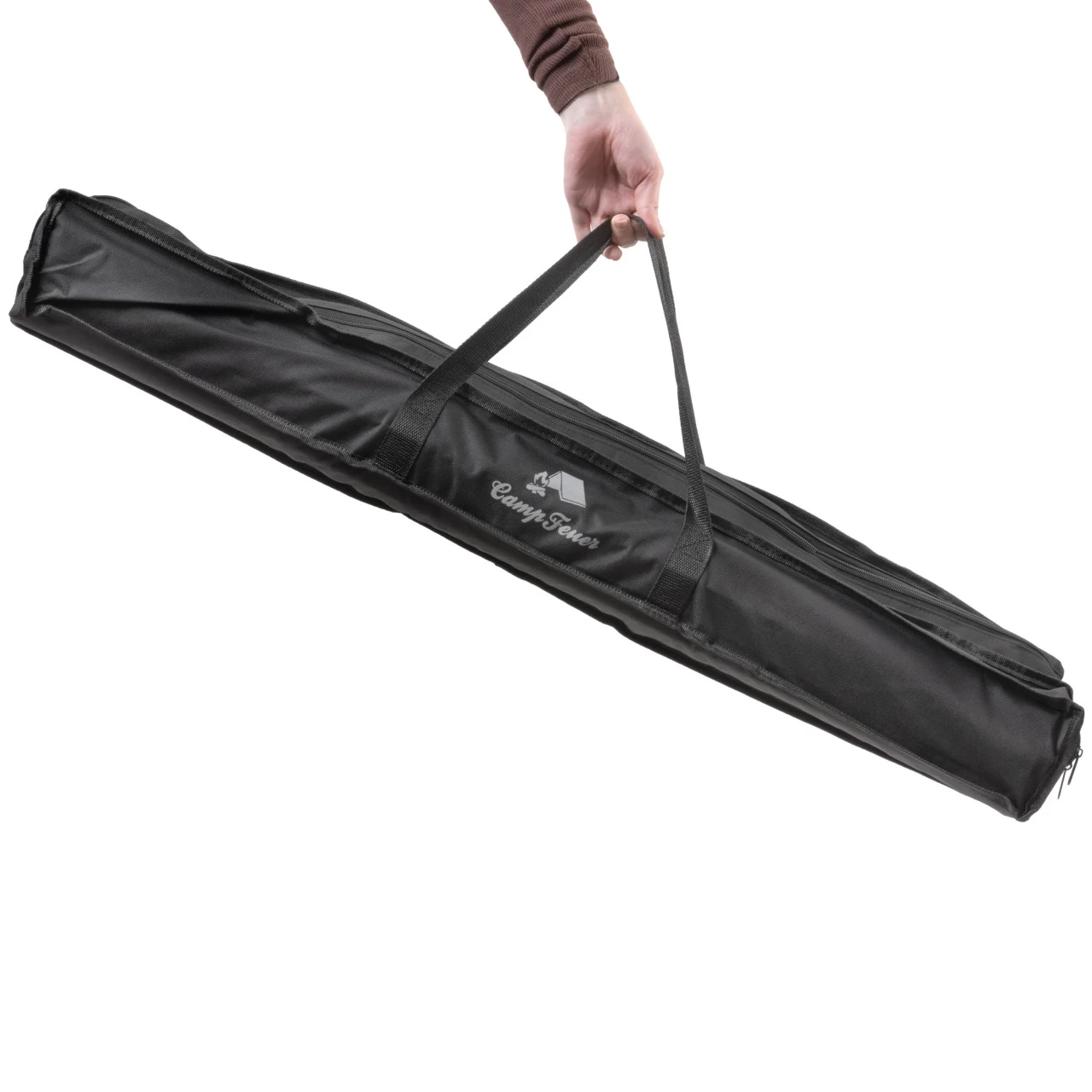 CampFeuer Campingtisch Faltbar 90,5 X 51,5 Cm, Schwarz, Klapptisch Mit Tragetasche, Höhenverstellbar 7 CampFeuer Campingtisch Faltbar 90,5 X 51,5 Cm, Schwarz, Klapptisch Mit Tragetasche, Höhenverstellbar – Bild 5