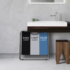 Zelsius Wäschesammler 3 Fächer Faltbar, Blau, 77 X 40 X 57,5 Cm, Wäschekorb, Schmutzwäschebehälter -Camping Store waeko4b waeschekorb bild7 2000px 1280x1280