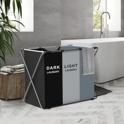 Zelsius Wäschesammler 3 Fächer Faltbar, Grau, 77 X 40 X 57,5 Cm, Wäschekorb, Schmutzwäschebehälter 12 Zelsius Wäschesammler 3 Fächer Faltbar, Grau, 77 X 40 X 57,5 Cm, Wäschekorb, Schmutzwäschebehälter -Camping Store waeko4g waeschekorb bild5 2000px 1280x1280